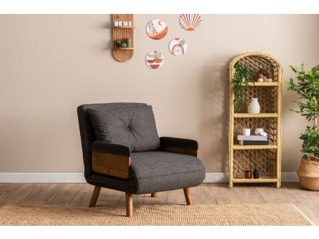 Atelier del Sofa Sofa-krevet sa 1 sedaljkom Cosmo Single Dark Grey