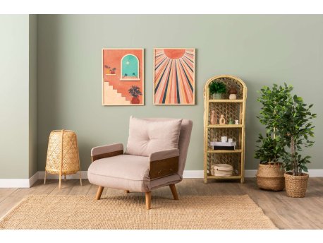 Atelier del Sofa Sofa-krevet sa 1 sedaljkom Cosmo Single Bohemian Mink