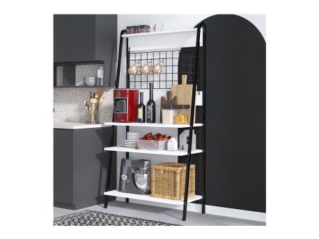 HANAH HOME Polica za kafu Benco Black White