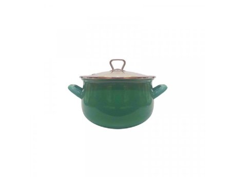 TEXELL Emajlirana šerpa sa poklopcem 2.1 l zelena TSE-G348 OUTLET