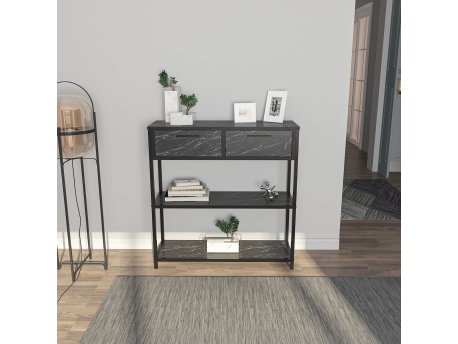 HANAH HOME Komoda Latho Black White