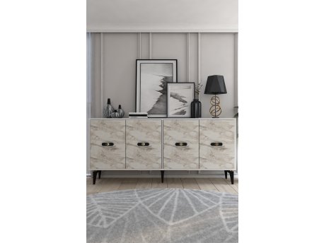 HANAH HOME Komoda Fly White Ephesus Marble