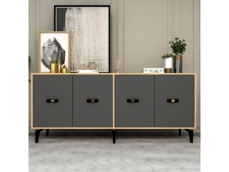 HANAH HOME Komoda Fly Sapphire Oak Anthracite