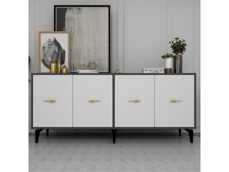 HANAH HOME Komoda Sinta Anthracite White