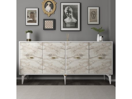 HANAH HOME Komoda Sinta White Ephesus Marble