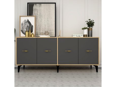 HANAH HOME Komoda Sinta Sapphire Oak Anthracite