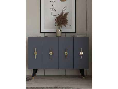 HANAH HOME Komoda Quart Ramada Gold Anthracite