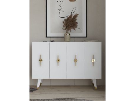 HANAH HOME Komoda Quart Ramada Gold White