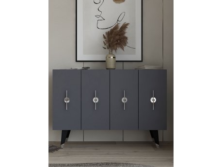 HANAH HOME Komoda Quart Ramada Silver Anthracite