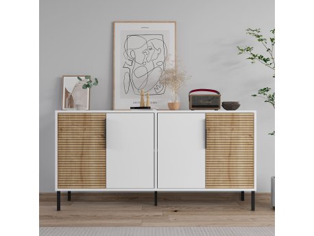 HANAH HOME Komoda Zerra White Sapphire Oak