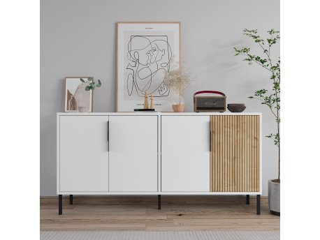 HANAH HOME Komoda Callia White Sapphire Oak