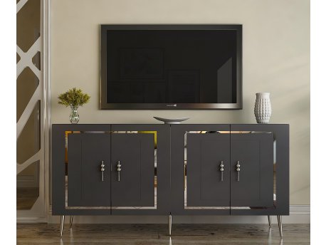 HANAH HOME Komoda Piero KB150 Anthracite Silver