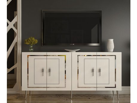 HANAH HOME Komoda Piero KB150 White Silver