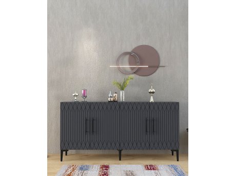 HANAH HOME Komoda Ressi Anthracite