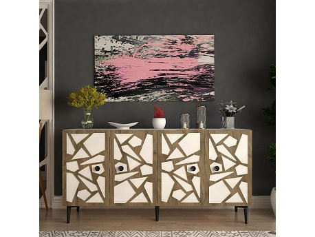 HANAH HOME Komoda Master White Walnut