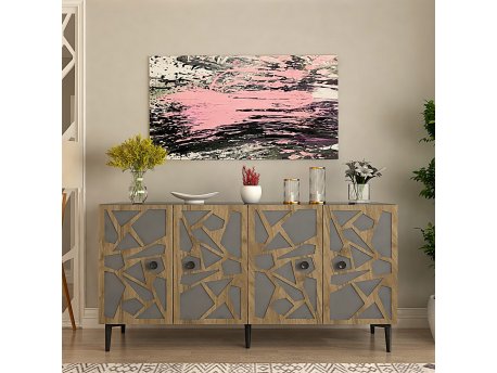 HANAH HOME Komoda Master Anthracite Walnut