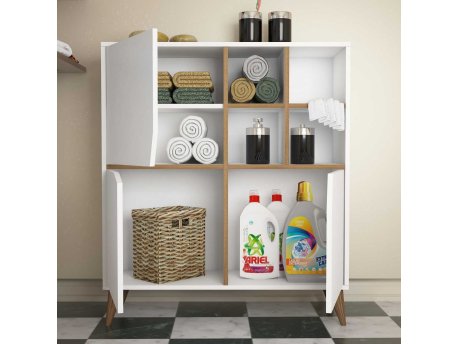 HANAH HOME Višenamenska polica Pulse White Walnut