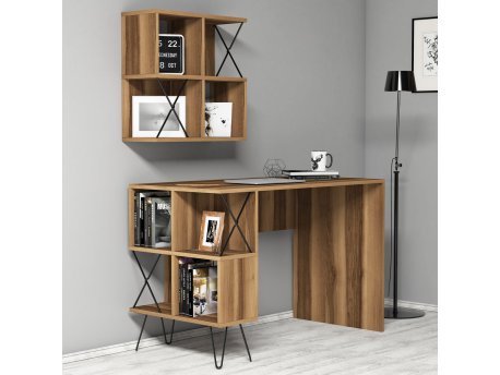 HANAH HOME Radni sto Extra 2 Walnut