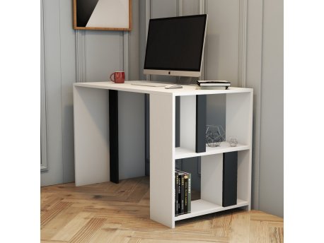 HANAH HOME Radni sto Lima White Anthracite