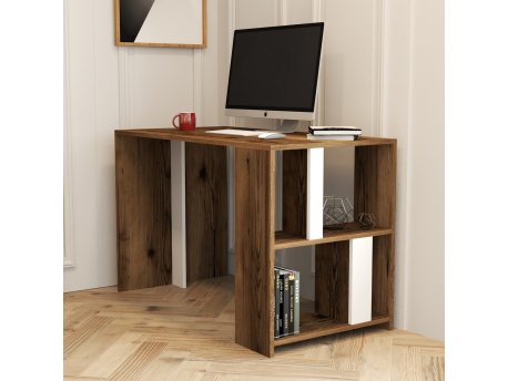 HANAH HOME Radni sto Lima Walnut White