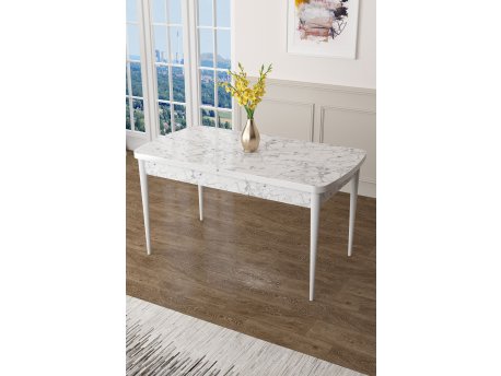 HANAH HOME Trpezarijski sto Zen White Marble White