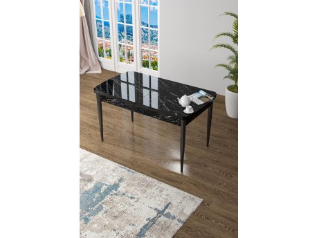 HANAH HOME Trpezarijski sto Zen Black Marble Black