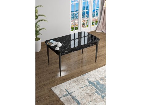 HANAH HOME Trpezarijski sto Han Black Marble Black
