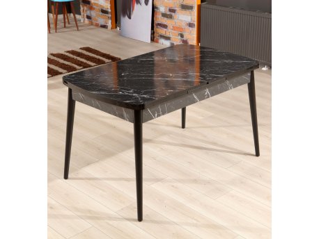HANAH HOME Produžni trpezarijski sto Bendir Black