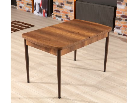 HANAH HOME Produžni trpezarijski sto Trend Barok Walnut Brown