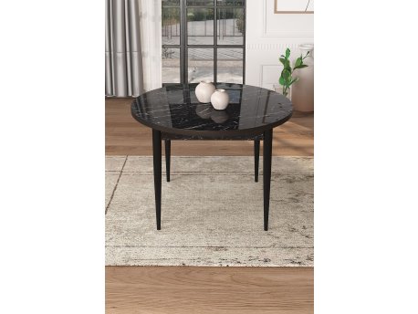 HANAH HOME Trpezarijski sto Tor Black Marble Black