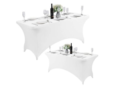 ModernHome Univerzalna navlaka za sto 180 cm bela