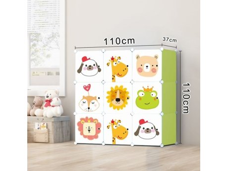 ModernHome Dečiji ormar sa 9 Polica Animals