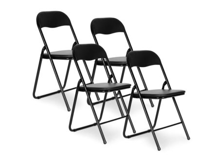 ModernHome Skopive stolice set od 4 black eco-leather