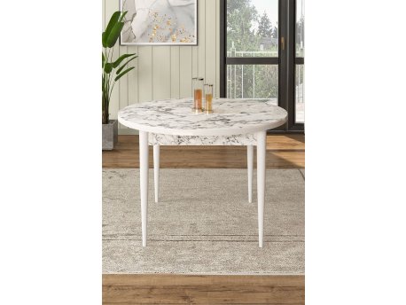 HANAH HOME Trpezarijski sto Rox White Marble White