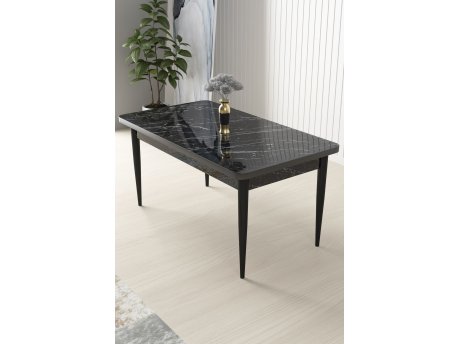 HANAH HOME Trpezarijski sto Nil Black Marble Black