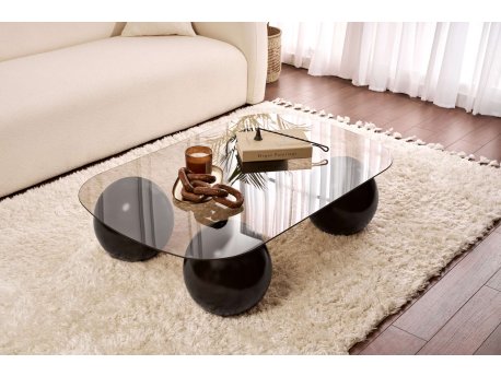 HANAH HOME Sto za kafu Evara Black Bronze