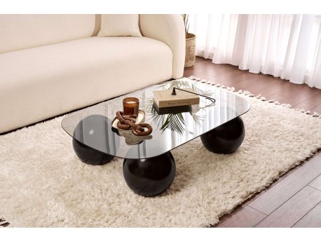 HANAH HOME Sto za kafu Evara Black Grey