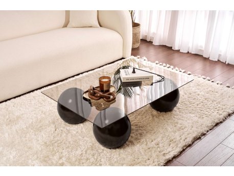 HANAH HOME Sto za kafu Sera Black Bronze