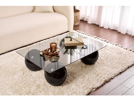 HANAH HOME Sto za kafu Sera Black Grey