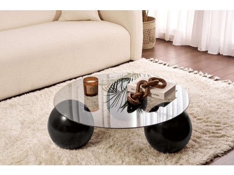 HANAH HOME Sto za kafu Miro Black Grey