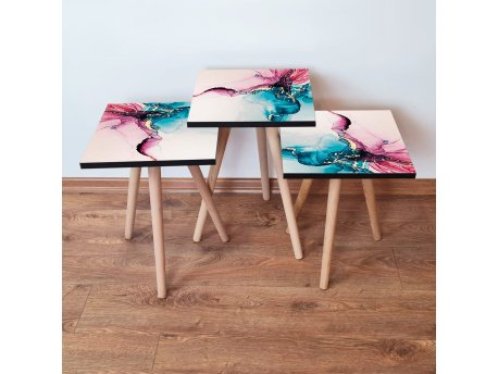 HANAH HOME Set 3 stočića 3Shp102 Pink