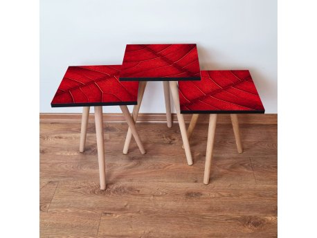 HANAH HOME Set 3 stočića 3Shp104 Red