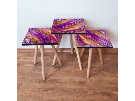HANAH HOME Set 3 stočića 3Shp108 Multicolor