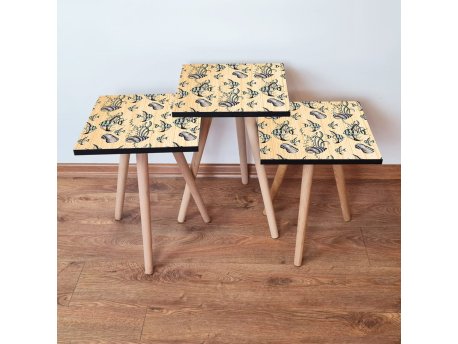 HANAH HOME Set 3 stočića 3Shp11 Beige