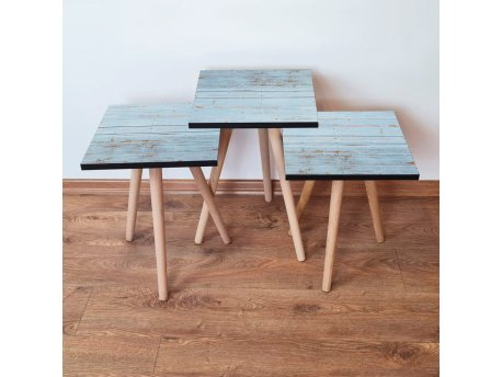 HANAH HOME Set 3 stočića 3Shp119 Blue