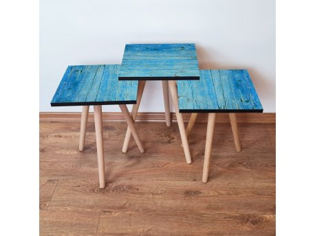 HANAH HOME Set 3 stočića 3Shp129 Blue