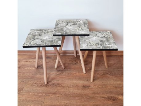 HANAH HOME Set 3 stočića 3Shp133 Grey