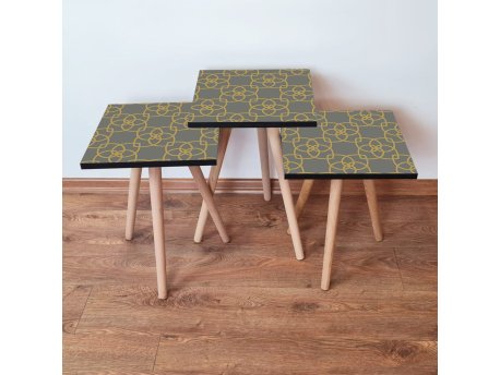 HANAH HOME Set 3 stočića 3Shp135 Grey
