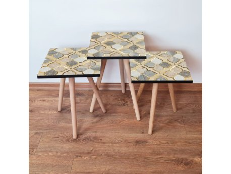 HANAH HOME Set 3 stočića 3Shp136 Beige