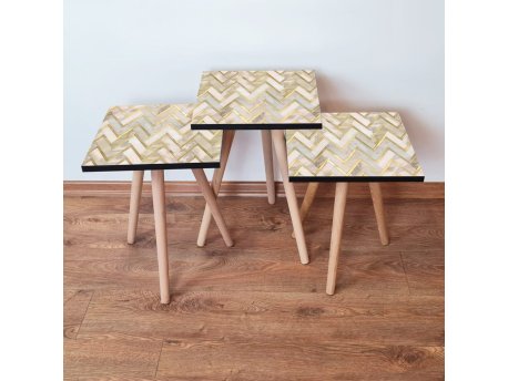 HANAH HOME Set 3 stočića 3Shp138 Beige